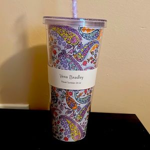 Ver Bradley 24 oz Travel Tumbler